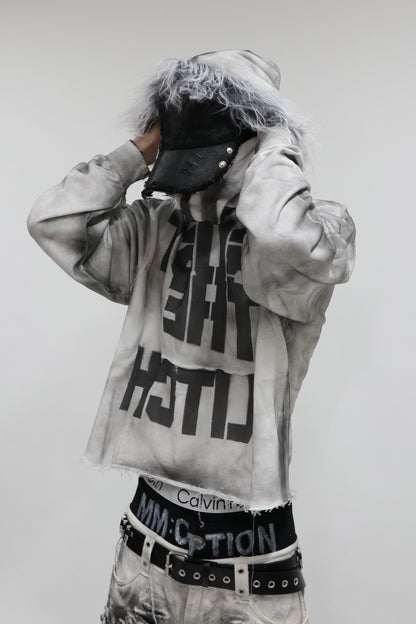 GLITCH TRUST FUR HOODIE