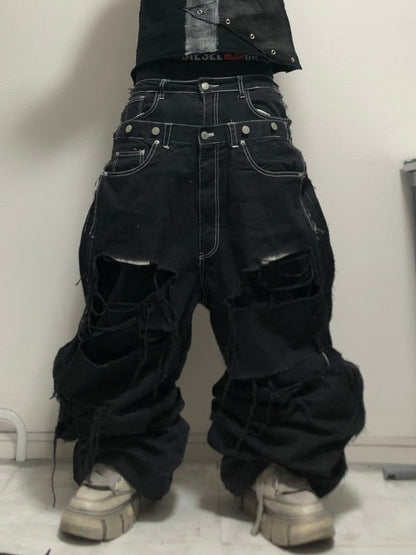 FRACTURED LAYER  PAINTER DENIM