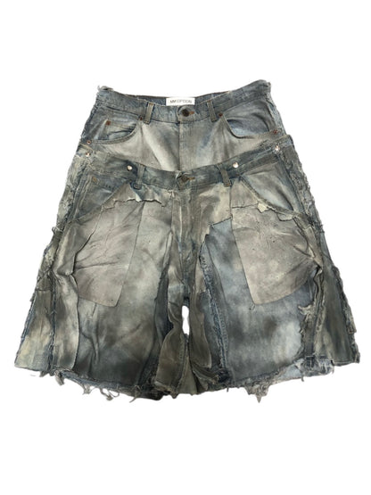 docking open denim pants