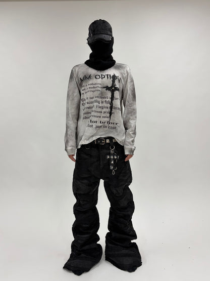 ERODED FLARE DENIM