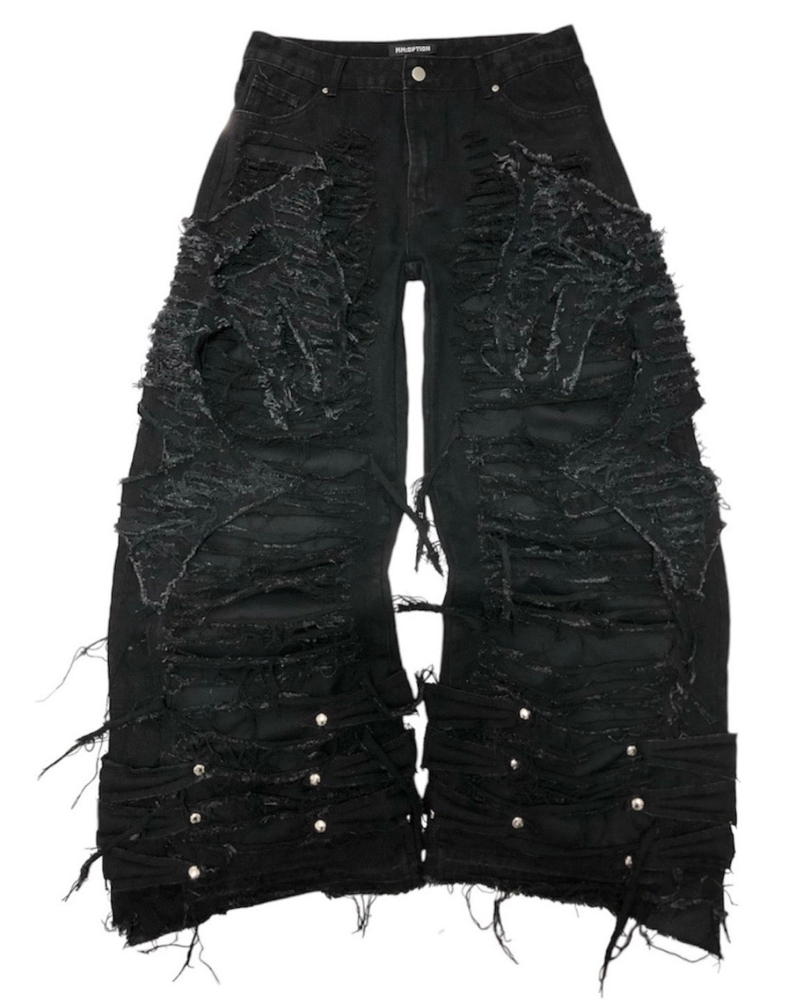 (受注)all damage devil black denim pants