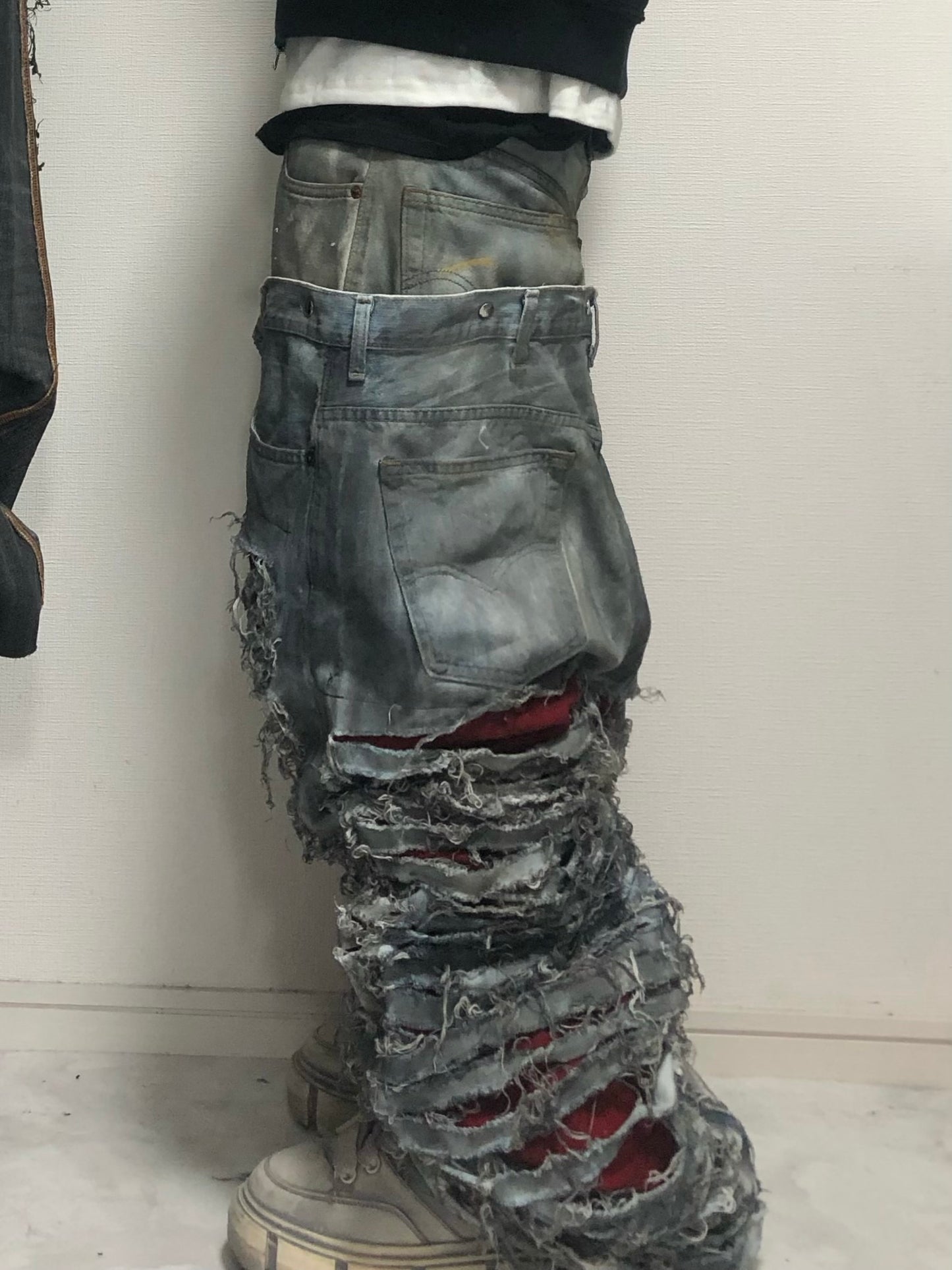 AFTERLIFE damage denim pants