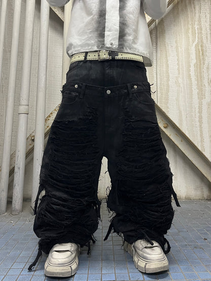 (受注)docking damage denim pants