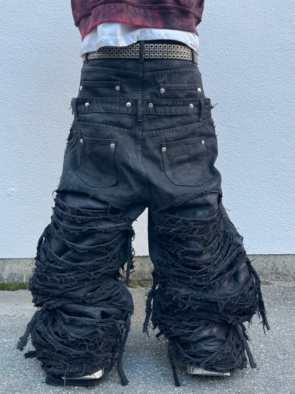 (受注)docking damage denim pants