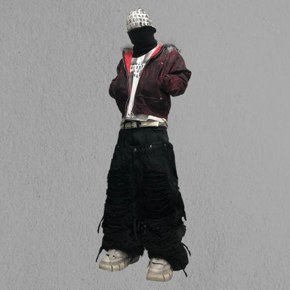 (受注)docking damage denim pants