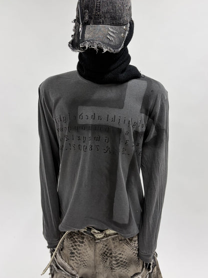 ERODED CROSSED L/S