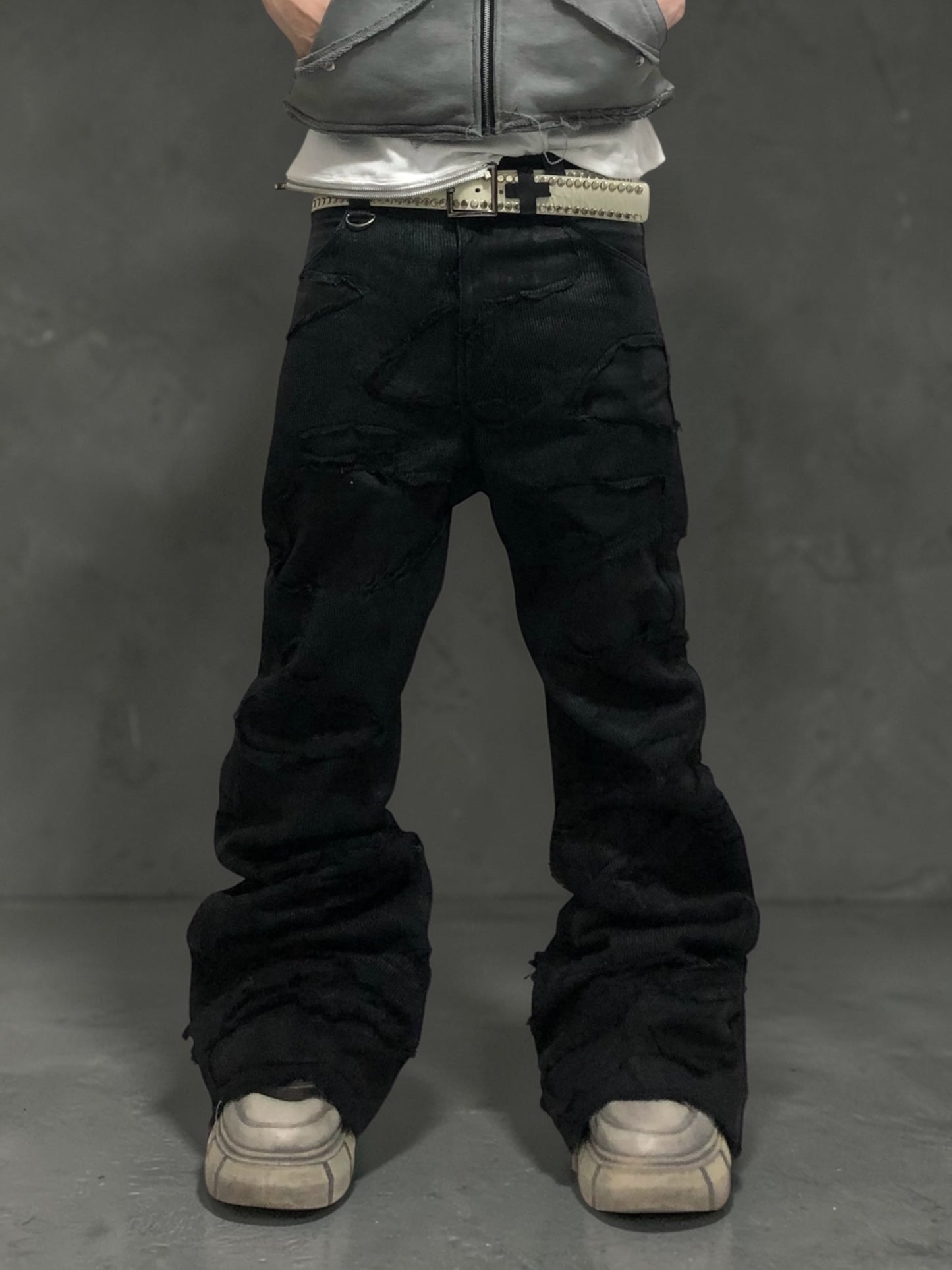 ERODED FLARE DENIM