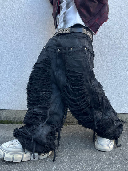 (受注)docking damage denim pants