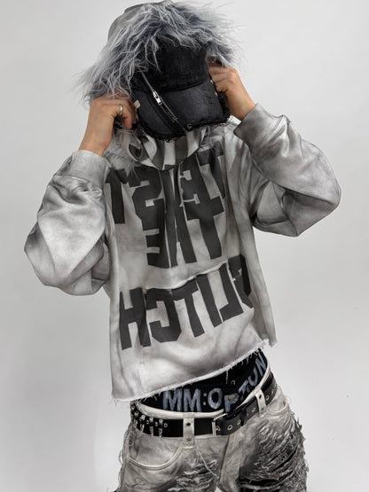 GLITCH TRUST FUR HOODIE