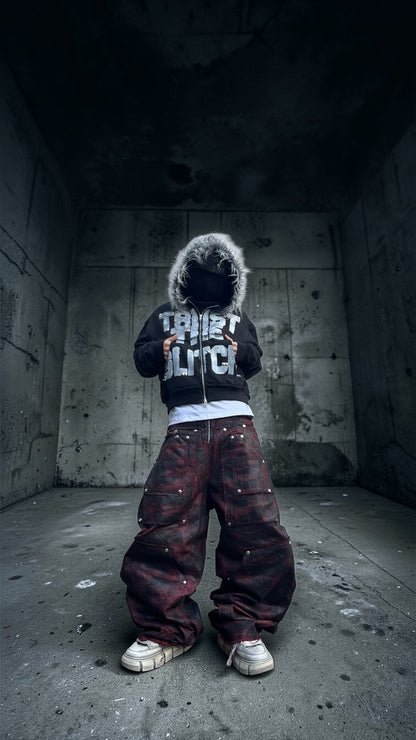 (受注) GLITCH TRUST Fur Hoodie
