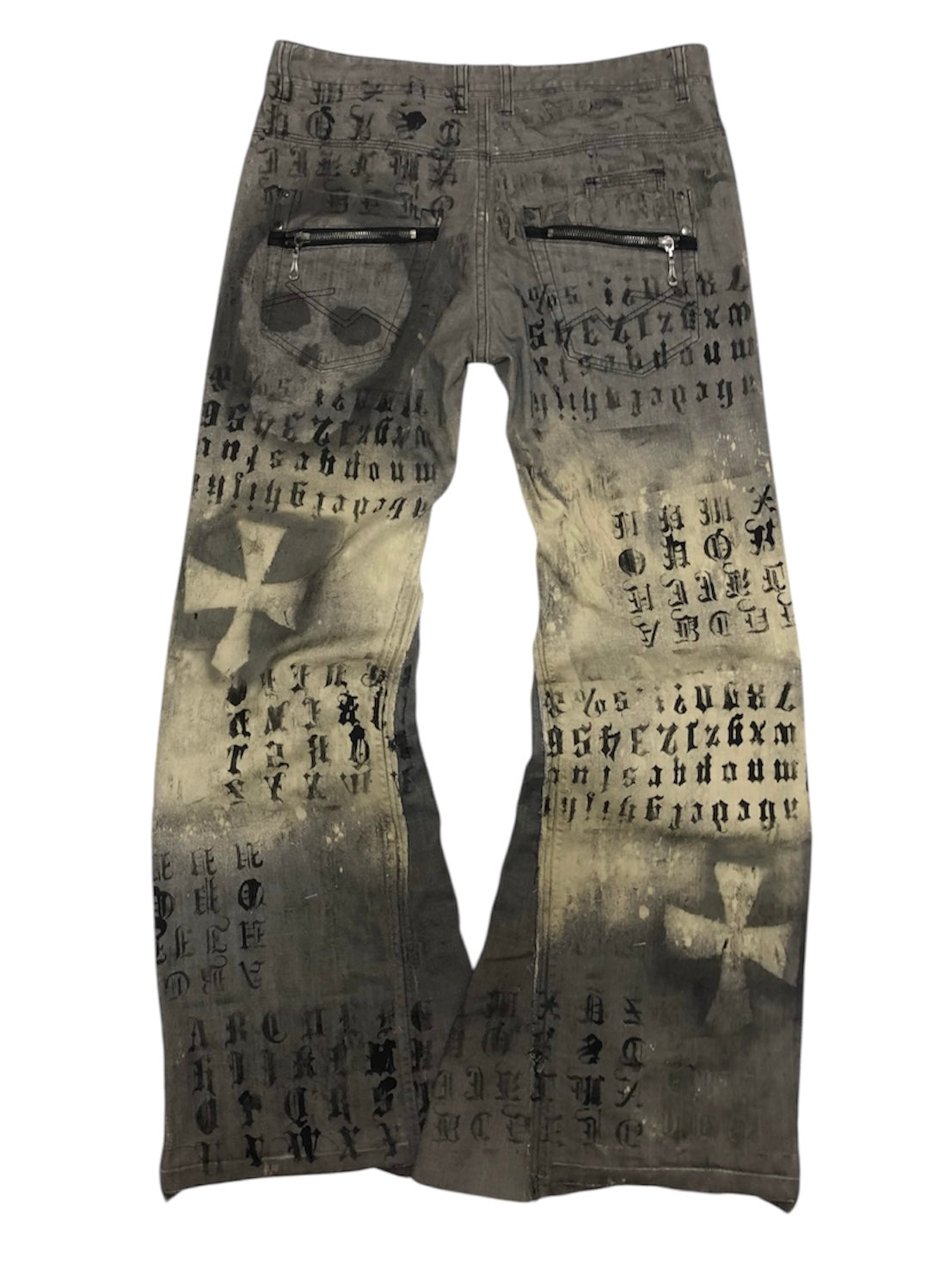 punk error denim pants