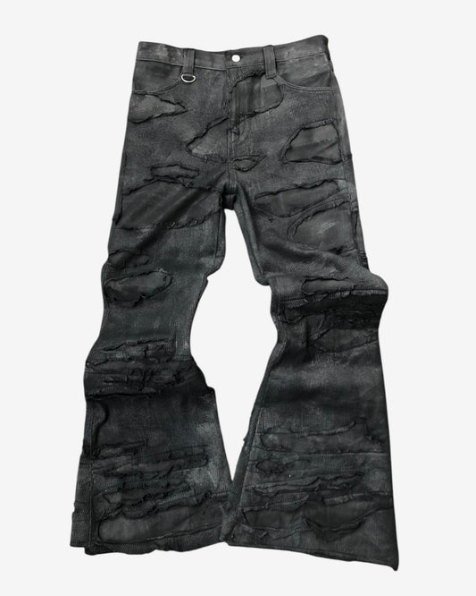 ERODED FLARE DENIM
