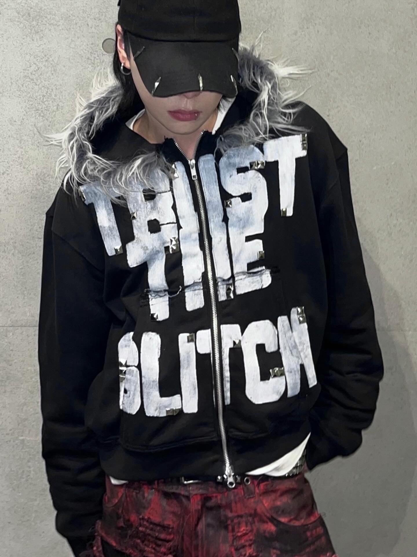 (受注) GLITCH TRUST Fur Hoodie