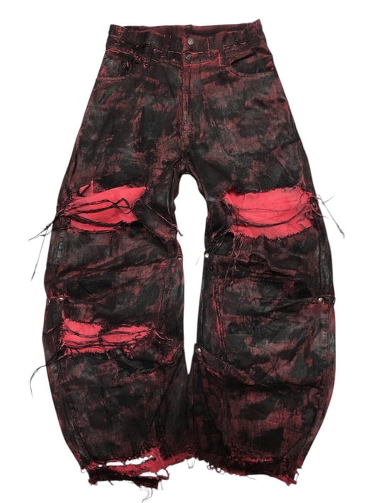 side tuck Virus denim pants