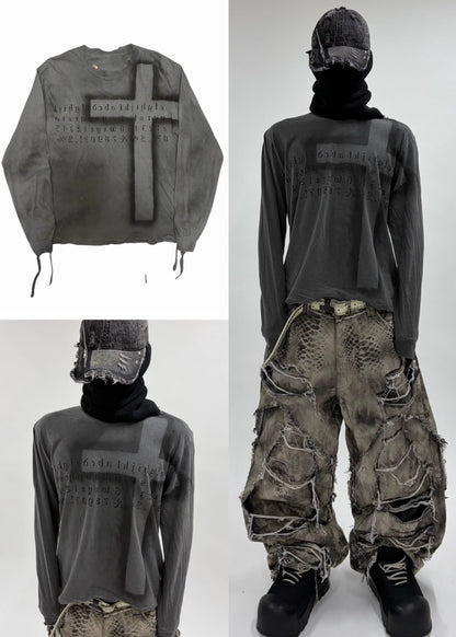 ERODED CROSSED L/S