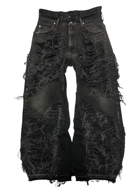 all damage wish black denim pants