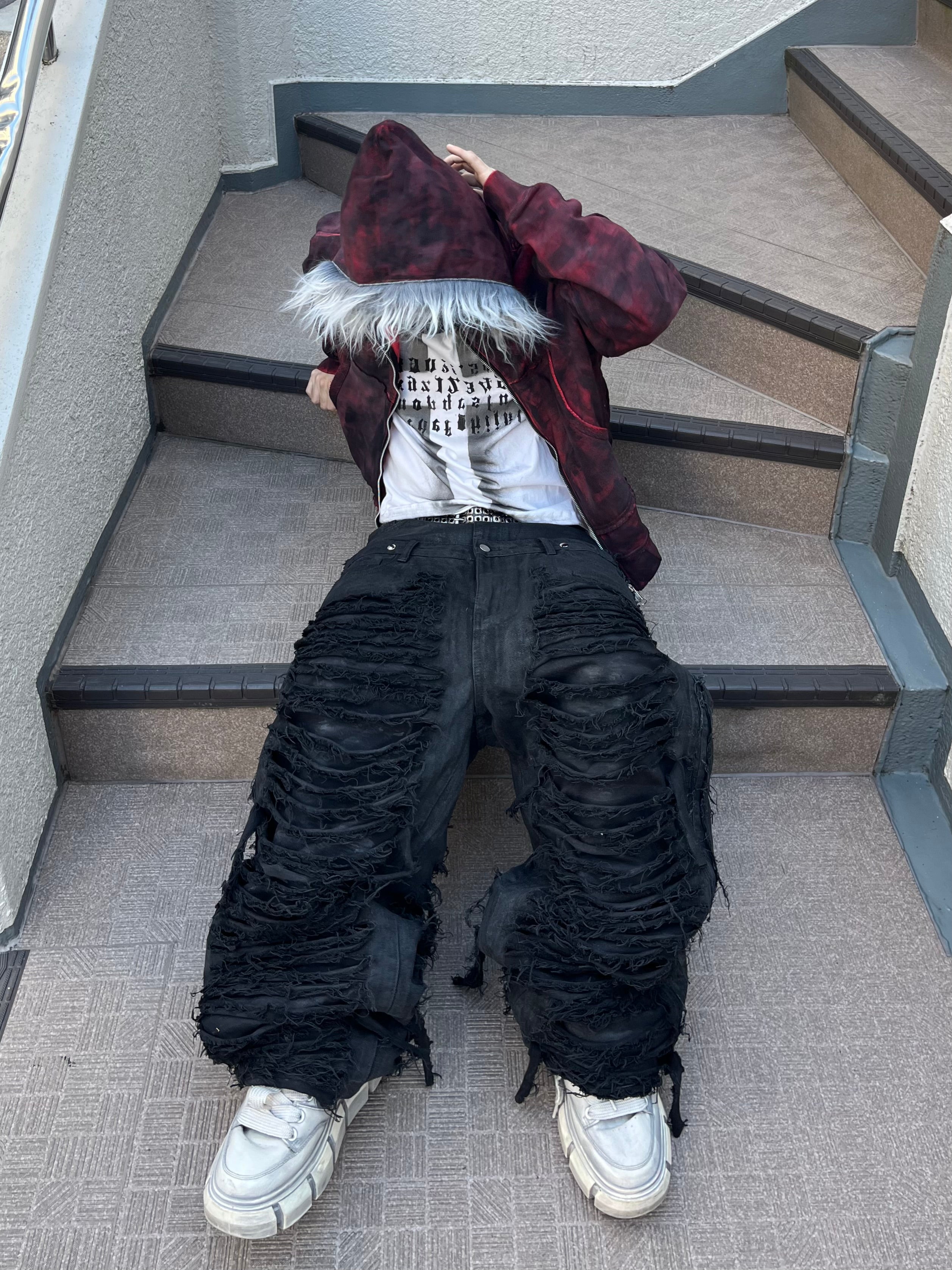 (受注)docking damage denim pants