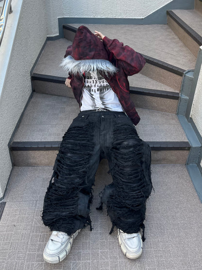 (受注)docking damage denim pants