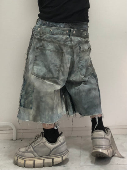 docking open denim pants