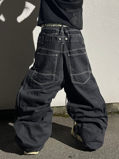 FRACTURED LAYER  PAINTER DENIM
