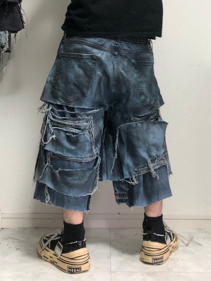 docking half damage denim pants