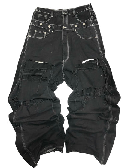 FRACTURED LAYER  PAINTER DENIM