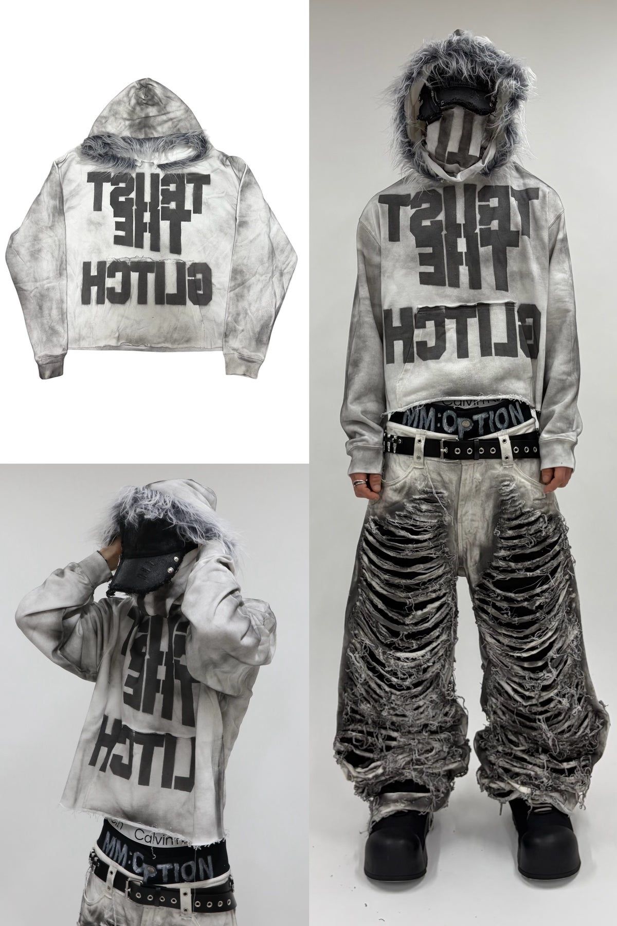 GLITCH TRUST FUR HOODIE