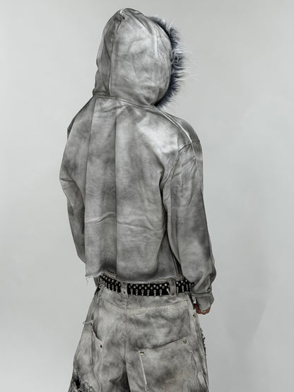 GLITCH TRUST FUR HOODIE