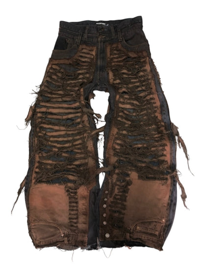 grading damage denim pants